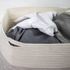 Woven Cotton Basket with Handles